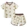 Summer children's cute set, short sleeve T-shirt, shorts, thin pijama, with little bears