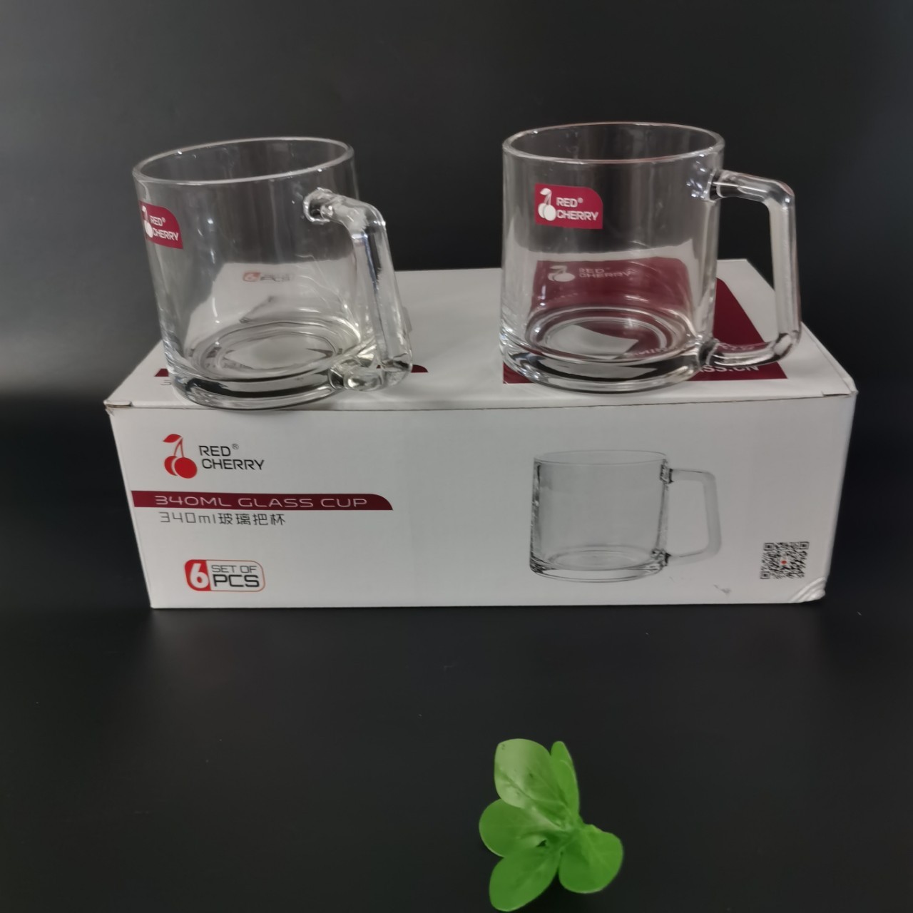 Glass cup household water cup heat-resistant tea cup milk cup with…