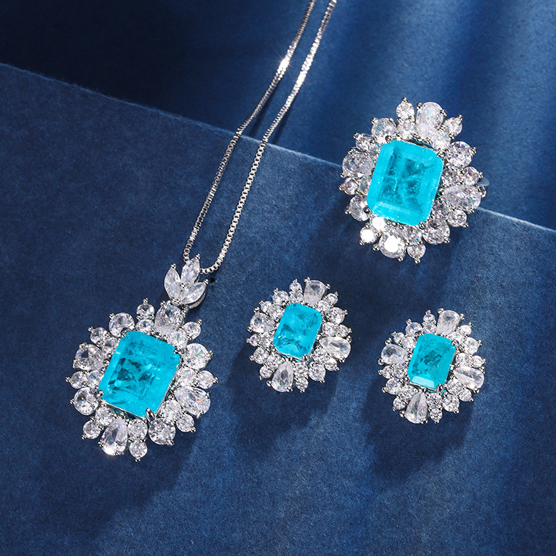 Zhuang Sheng joyas de cobre inferior chapado en oro joyería traje de simulación Paraiba avanzado traje retro 10*12-6*8