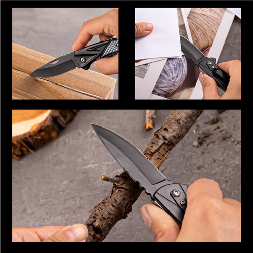 New Mini Outdoor Folding Knife Stainless Steel Self-Defense Camping Knife Portable Folding Knife Fruit Knife Small Knife Yangjiang