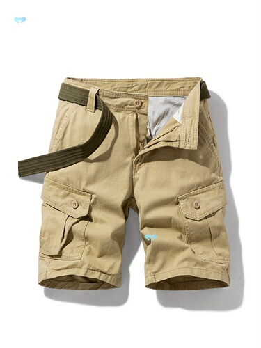 Lightweight men's Casual Gray Cargo Shorts Non Stretch