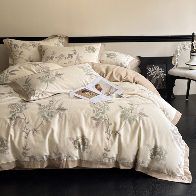 100% algodón molido, sábanas de cama de algodón