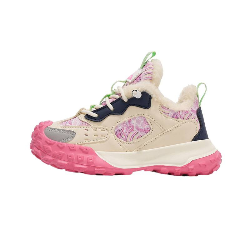 Fabricantes de zapatos de cuero caliente al aire libre tendencia de invierno con suela gruesa antideslizante y zapatillas deportivas de lana para niños