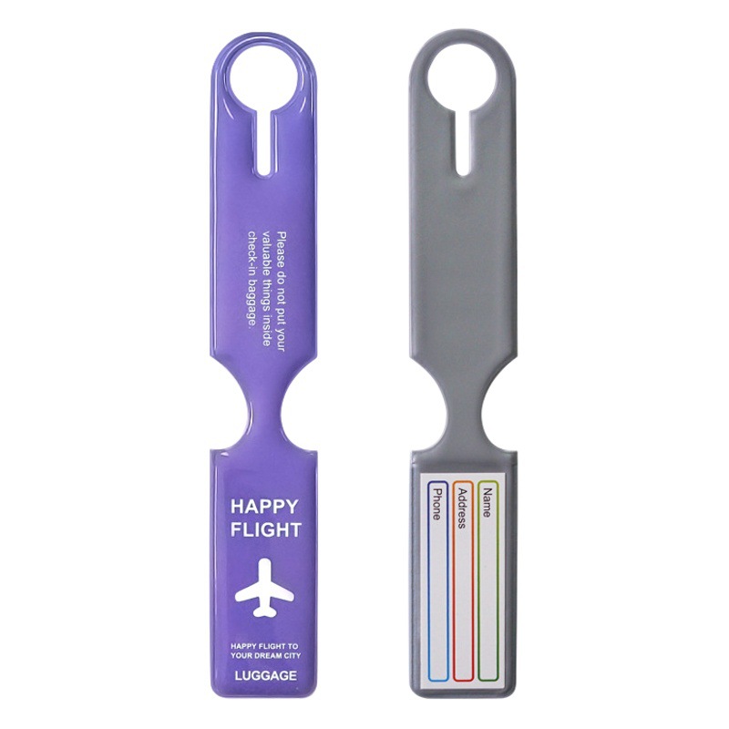PVC aircraft luggage boarding tag consignment identification anti-lost tag listing trolley luggage tag in stock
