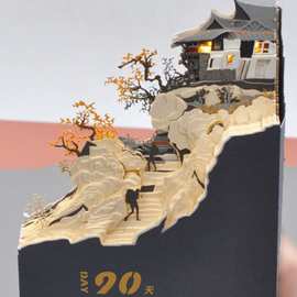 立体便利贴故宫3D建筑模型纸雕地球日历便签台历龙年生日礼物