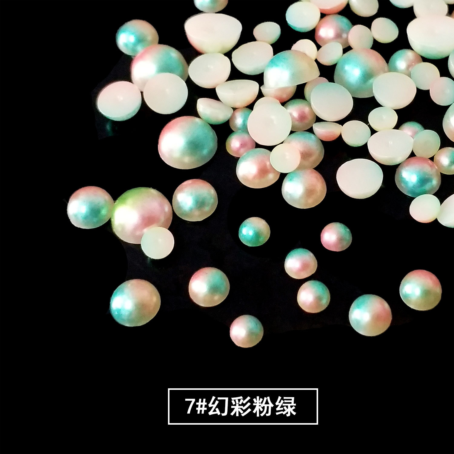 ABS perla de imitación de fondo plano semicírculo Perla media superficie de color perlas sueltas accesorios de ropa parche hecho a mano accesorios de la joyería de bricolaje