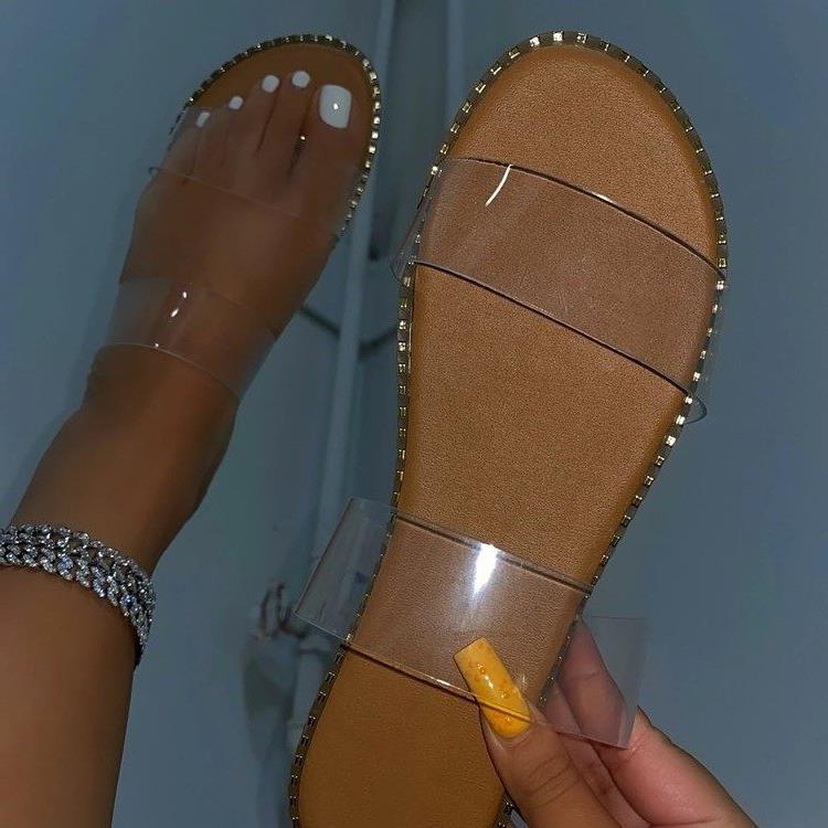 Amazon independent station 2024 summer and autumn popular women's shoes two flat sandals slippers manufacturers a generation of hair