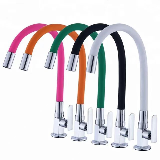 Foreign trade cross-border export vertical single-cooled color kitchen faucet pull-out hose cold water sink faucet