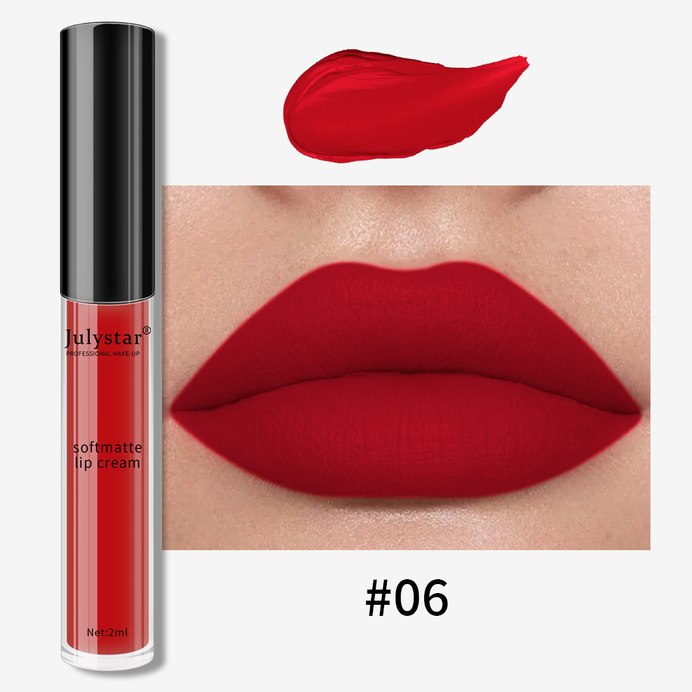 European and American cross-border water mist matte liquid lipstick for women's Christmas makeup, moisturizing and long-lasting, non-stick cup lip gloss and lip gloss wholesale undefined