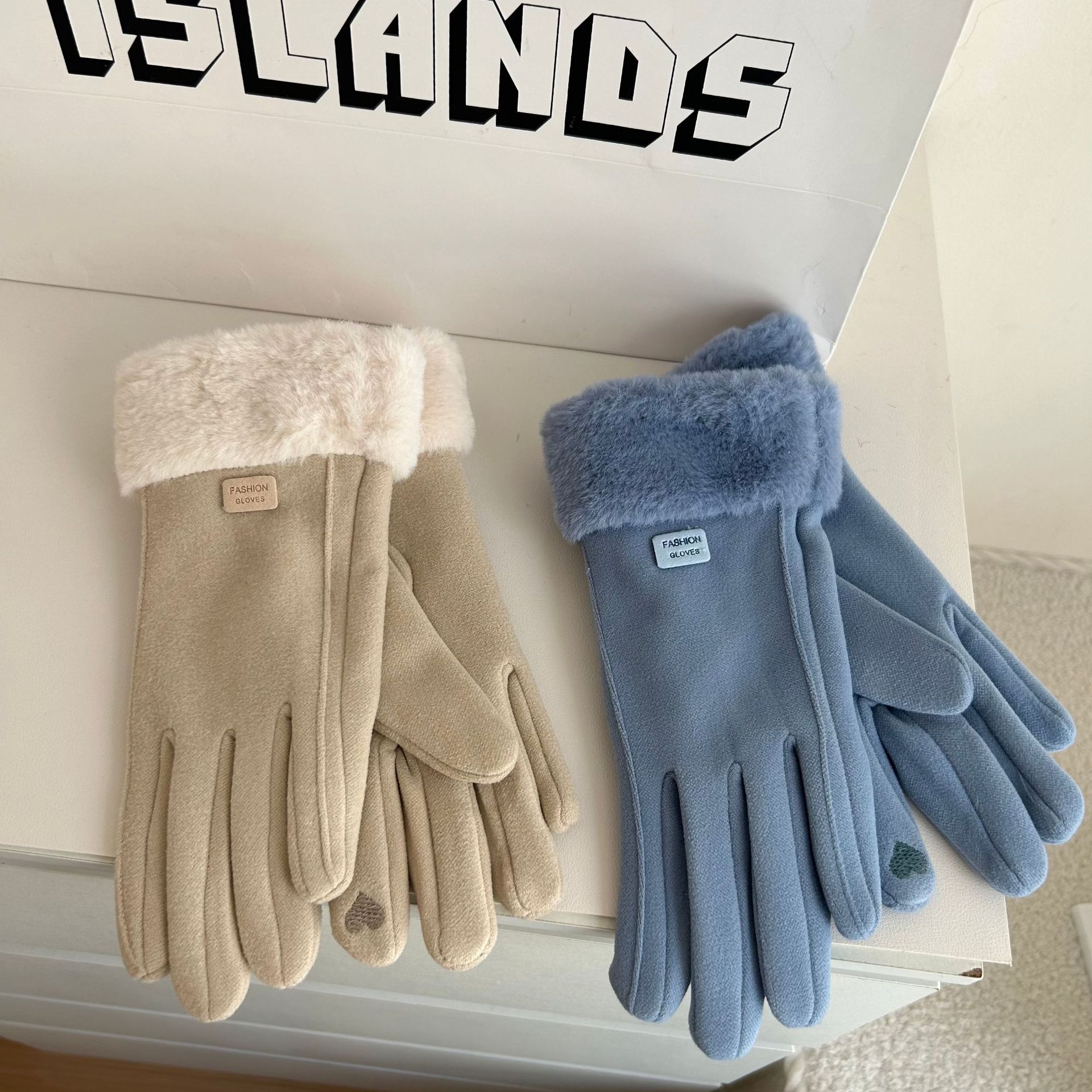 手套女冬季保暖加厚可愛冬女士騎車防風防寒加絨五指觸屏手套騎行