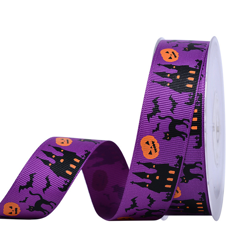 Cinta de Halloween al por mayor, 100 yardas, materiales para envolver regalos, decoración de Halloween, cinta de Halloween hecha a mano para bricolaje image 22