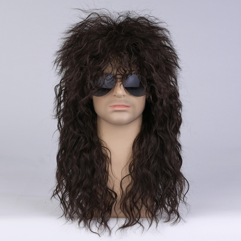 Popular Men's Fluffy Hairstyle Beggar Crazy Full Headgear Foreign Trade Beggar Wig Long Curly Hair Stage Halloween Popular Men's Fluffy Hairstyle Beggar Crazy Full Headgear Foreign Trade Beggar Wig Long Curly Hair Stage Halloween