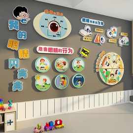 爱护眼睛科普保护视力文化墙贴画装饰镜店幼儿园环创广告海报