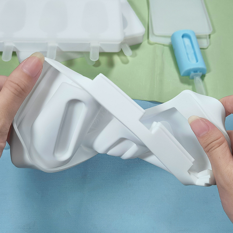 Sanxin nuevo helado molde de silicona con tapa palo 3-pieza ranura paleta molde DIY helado en stock Amazon
