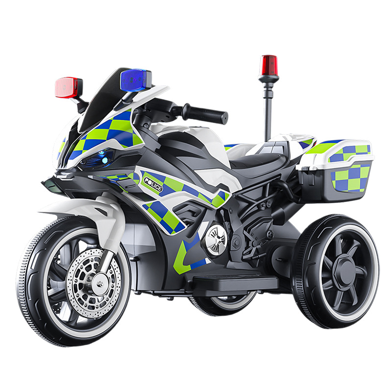 Niños motocicleta eléctrica triciclo rueda flash niños niños 1 - 3 años 6 años juguetes recargables motocicletas coche de policía
