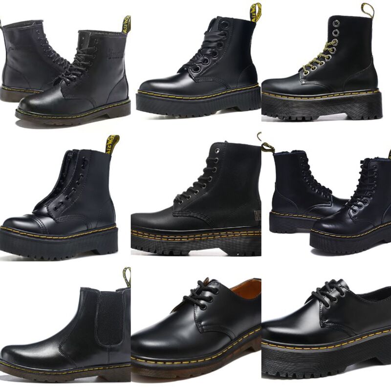 Foreign Trade Dr. Martin Shoes 1460 Versatile British Style Casual Black Round-Toe Short Boots Leather Shoes Platform Height-Increasing Martin Boots Foreign Trade Dr. Martin Shoes 1460 Versatile British Style Casual Black Round-Toe Short Boots Leather Shoes Platform Height-Increasing Martin Boots