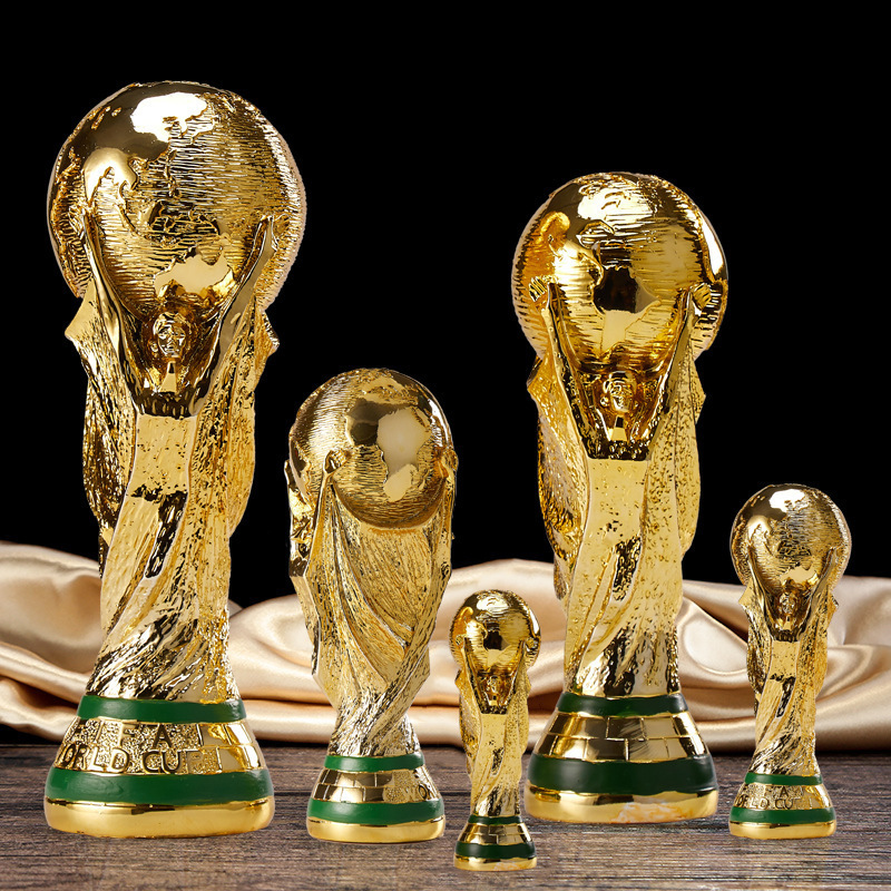 2022 Qatar World Cup Trophy Model Hercules Cup Resin Fans Decoration Ornaments Wholesale Champion Trophy
