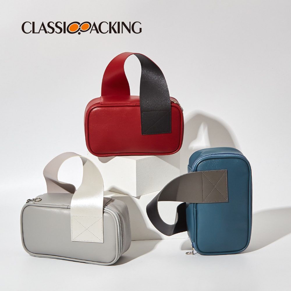 Personalized Portable Cosmetics Storage Bag,Travel Toiletries Storage Bag,PVCCasual Solid Color Zipper Cosmetic Bag