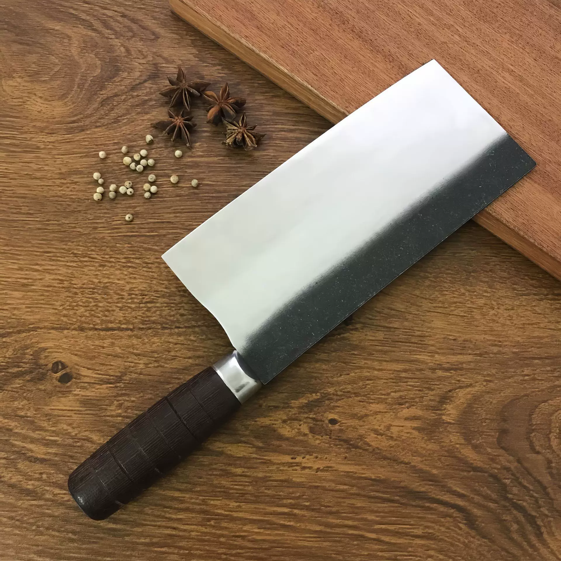 圆柄桑刀厨师专用酒店专业菜刀家用锋利切片刀手工厨房厨刀切片刀