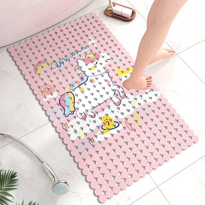 Avtomobil döşəmə paspasları: Hollow Kidsren, Pregnant Women and - cute-little-white-horse-70x40cm-environmentally-friendly-odorless-shipped-on-the-same-day-simple-round-style