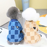 Одежда для домашних собак Pet Four -Legned Pufling Pet Dog Осень Осень и Зимняя новая 23R ставка с четырьмя выброшенными бархатными куртками