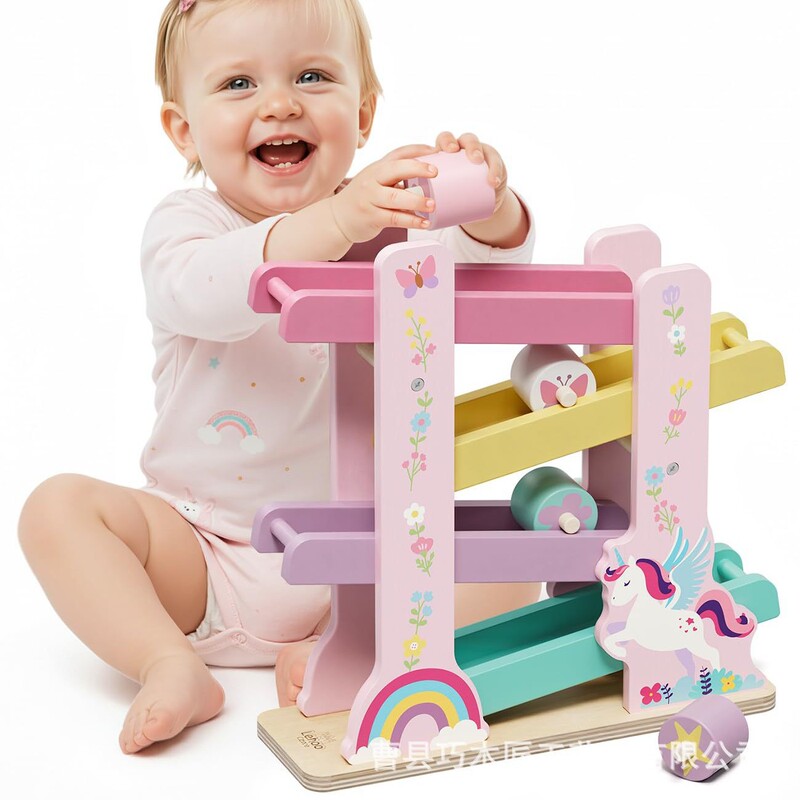 Wooden Children's Sliding Track Toy, Solid Wood Roller Track Toy, Ramp Roller Toy, Direct Supply from the Manufacturer Wooden Children's Sliding Track Toy, Solid Wood Roller Track Toy, Ramp Roller Toy, Direct Supply from the Manufacturer