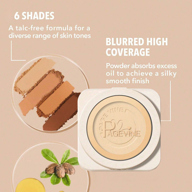 PAGE VINE transfronterizo polvo de maquillaje seco y húmedo, impermeable y antitranspiración, no se pega, no se quita, maquillaje, comercio exterior