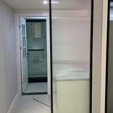 上海極窄邊框廚房陽台雙層鋼化玻璃窄軌道衛生間客廳單吊軌移門z.