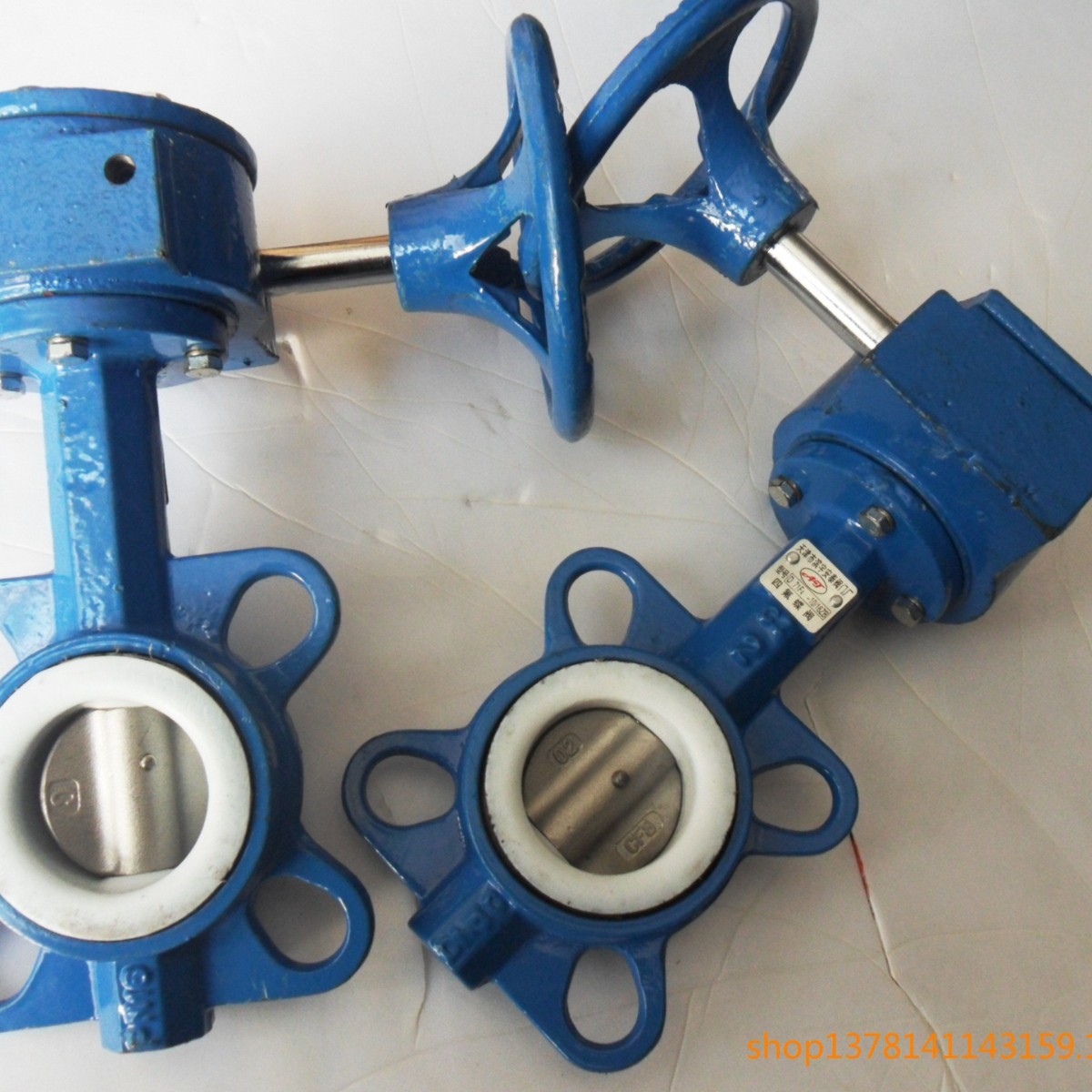 厂价批发天津宾宇安泰牌蜗轮四氟不锈钢板中线对夹式蝶阀