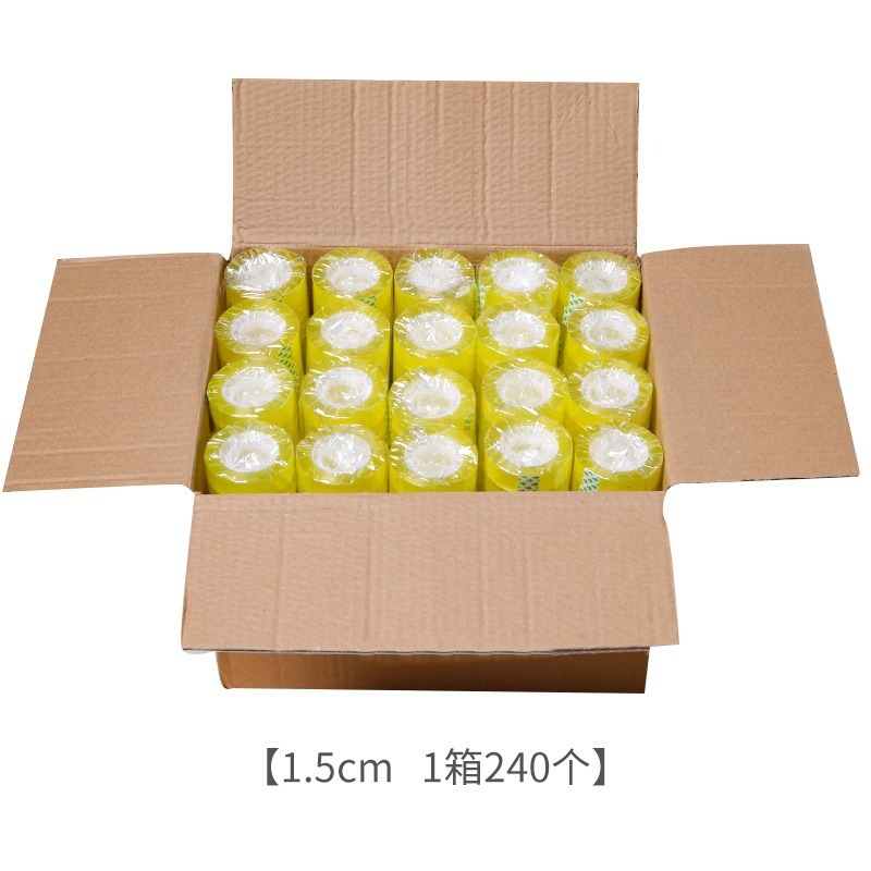 Cinta estrecha 1cm de ancho pegamento de sellado para estudiantes ramo de flores material de embalaje material de bricolaje hecho a mano cinta transparente