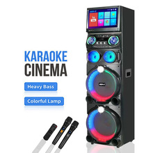 欧美跨境新款高端带显示屏视频机无线联网HIFI音箱120W大功率音响