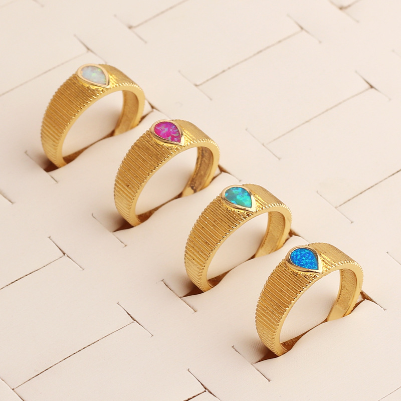 Simple Style Geometric Copper Plating Rhinestones Rings 1 Piece