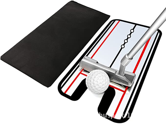 Golf putter espejo putter ejercitador swing práctica postura corrección Golf golpear estera suministros de golf