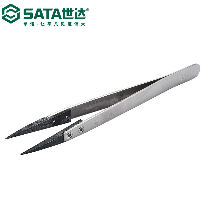 世达 03161防静电尖头镊子