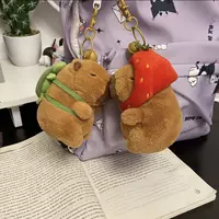 Капибара подвеска капибара брелок милый черепаха рюкзак сумка подвеска клубничная шляпа студенческий подарок ins
