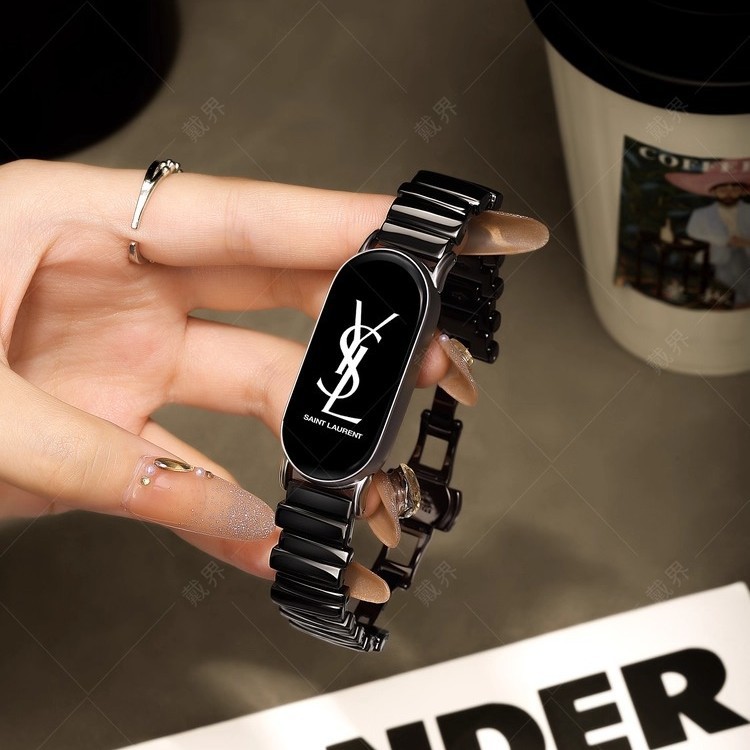 Suitable for Xiaomi Mi Band 8/9 Generation Watch Strap Asymmetrical Metal Wristband Xiaomi Mi Band 10Nfc Version Women's Watch Strap