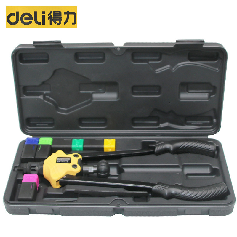 品牌授权 Deli/得力 省力型铆螺母枪套装(黑)M5-M12 DL2313