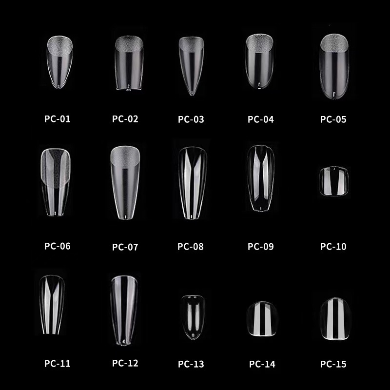 Uñas plegable sin costuras uñas pieza desgaste especial clavo corto cuadrado redondo corto Ballet trapezoidal talla-libre molienda pieza de uñas pieza PVC en caja