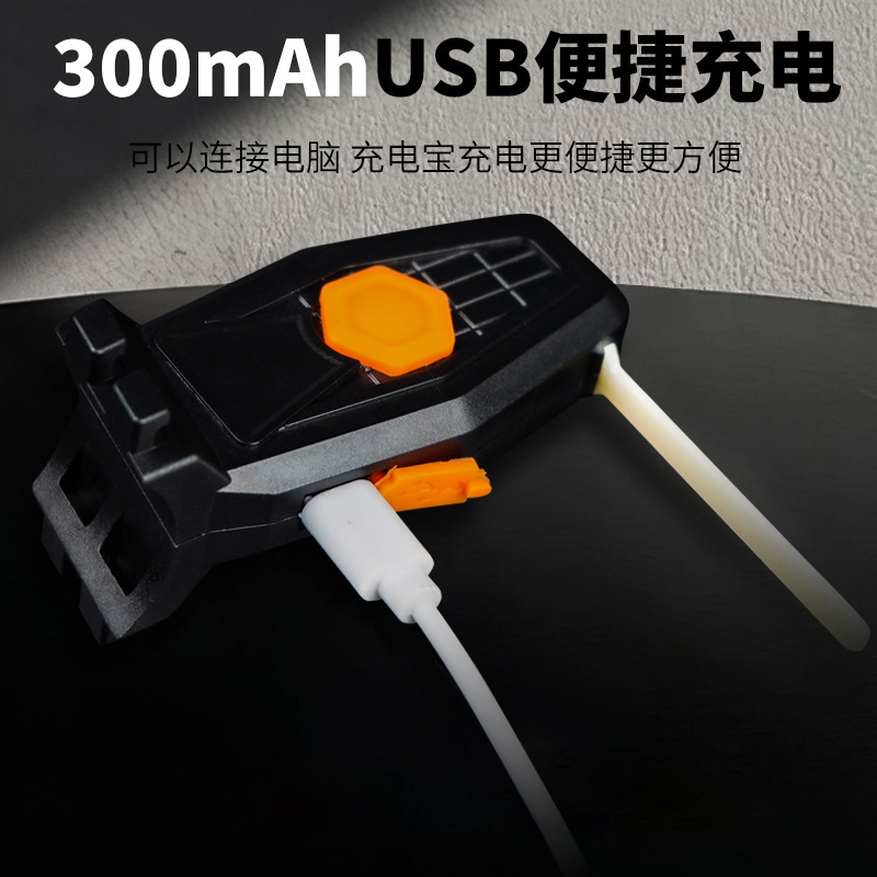 自行车灯爱心尾灯山地车灯创意尾灯夜间骑行USB充电LED夜骑警示灯