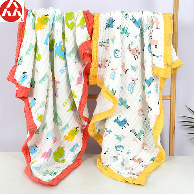 毛巾毯毛巾被105*105新款柔軟普密六層紗布童被蓋毯空調毯夏涼被