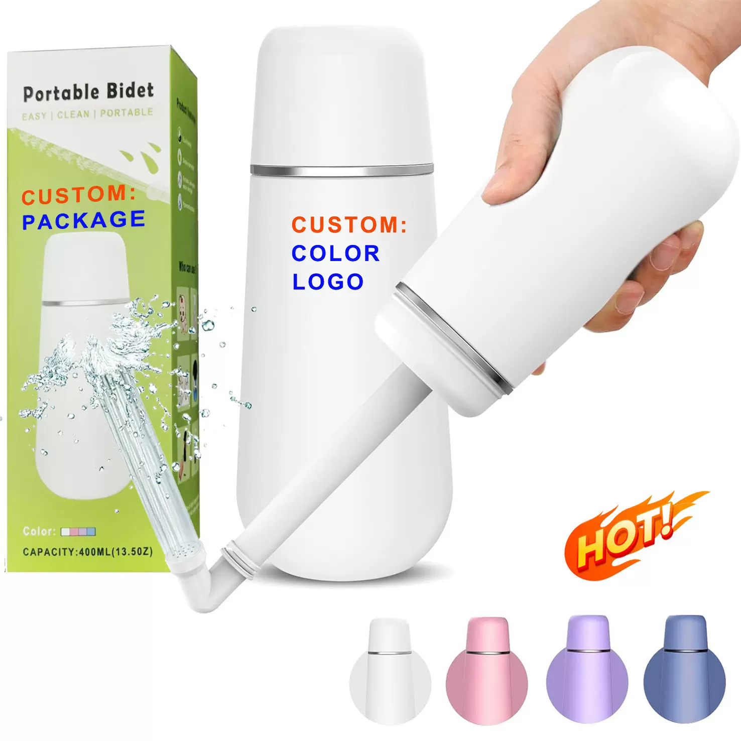 跨境孕产妇美艳礼品BIDET女性私处冲洗器会阴洗屁便携幼儿清洗器