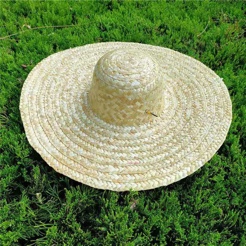 Adult Use Safety Hat, Farmer Hat with Custom Printing, Summer Use Rural Style Wide Brim Woven Hat with LOGO