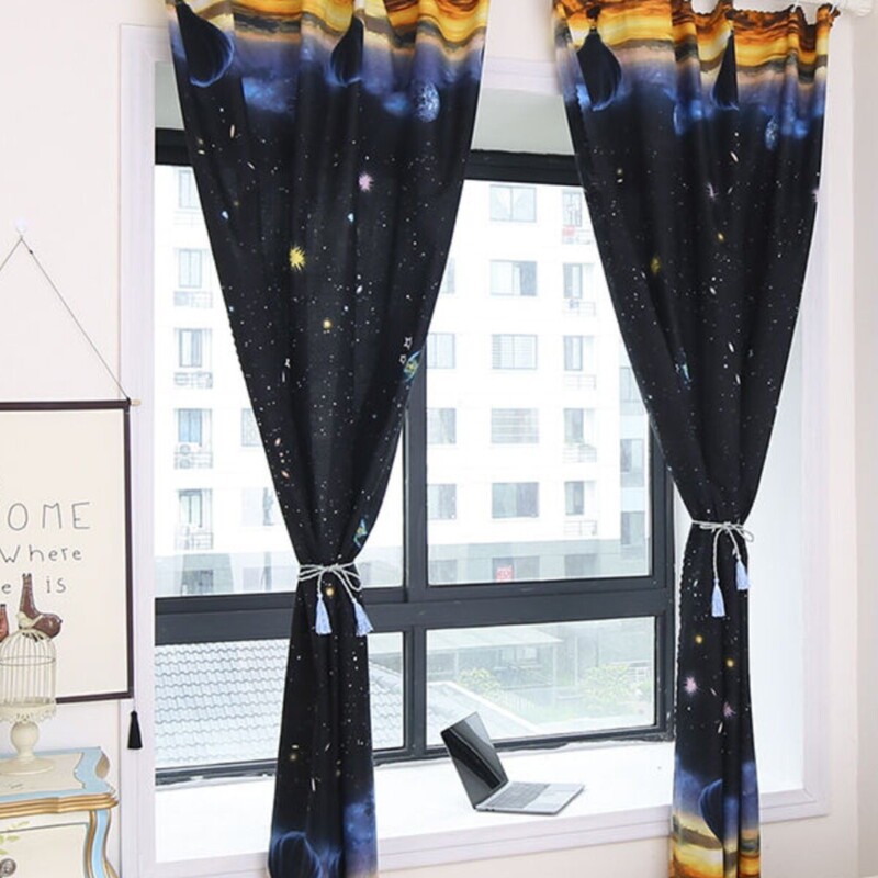 Finished Curtains, No-Drill Installation, Suitable for Rental Apartments, Dorms, Balconies, Semi-Blackout, Trendy Small Bay Window Curtains, Short Curtains, Partition Curtains, Simple Design