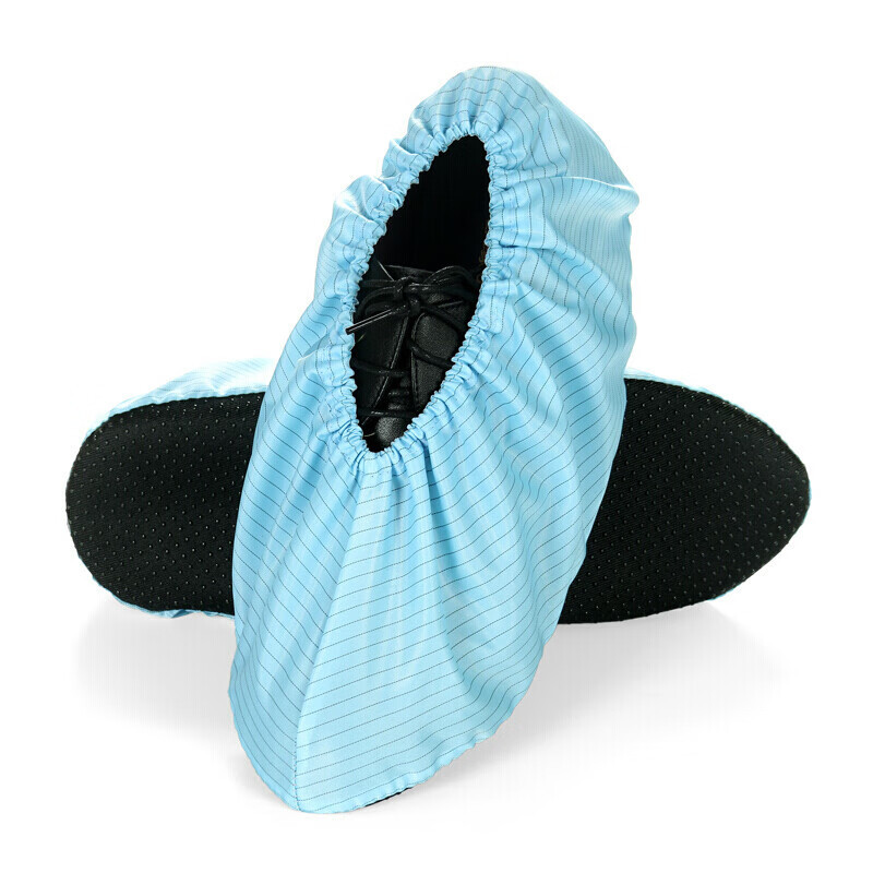 VLEN防静电鞋套电子食品厂无菌无尘车间防滑耐磨男女点胶脚套10双