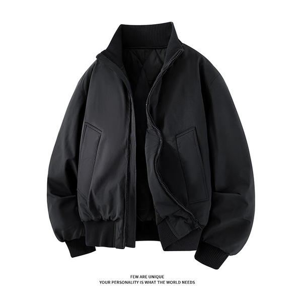 Short men's demi-season down jacket