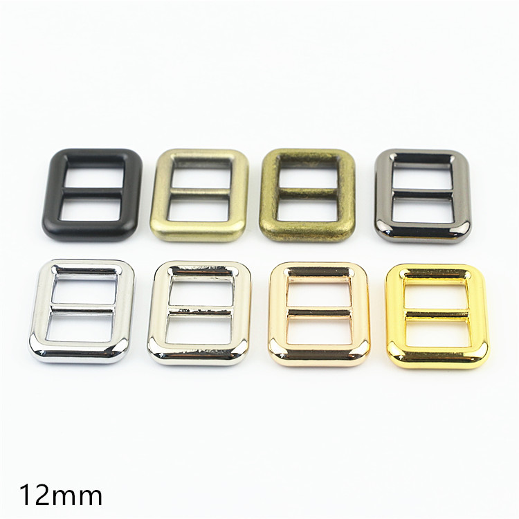 High-End Plated Bag Hardware Accessories Die-Cast Pull Heart Buckle Bag Strap Adjustment Buckle D-Ring Buckle 4-Point Inner Diameter 12mm