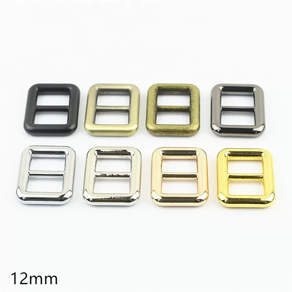 High-End Plated Bag Hardware Accessories Die-Cast Pull Heart Buckle Bag Strap Adjustment Buckle D-Ring Buckle 4-Point Inner Diameter 12mm