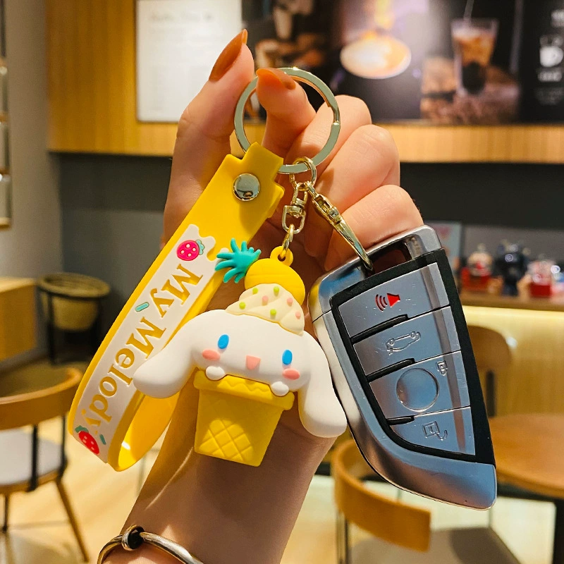 Sanrio, мультяшный горшок с цветами, брелок, украшение для сумки, модные автомобильные ключи