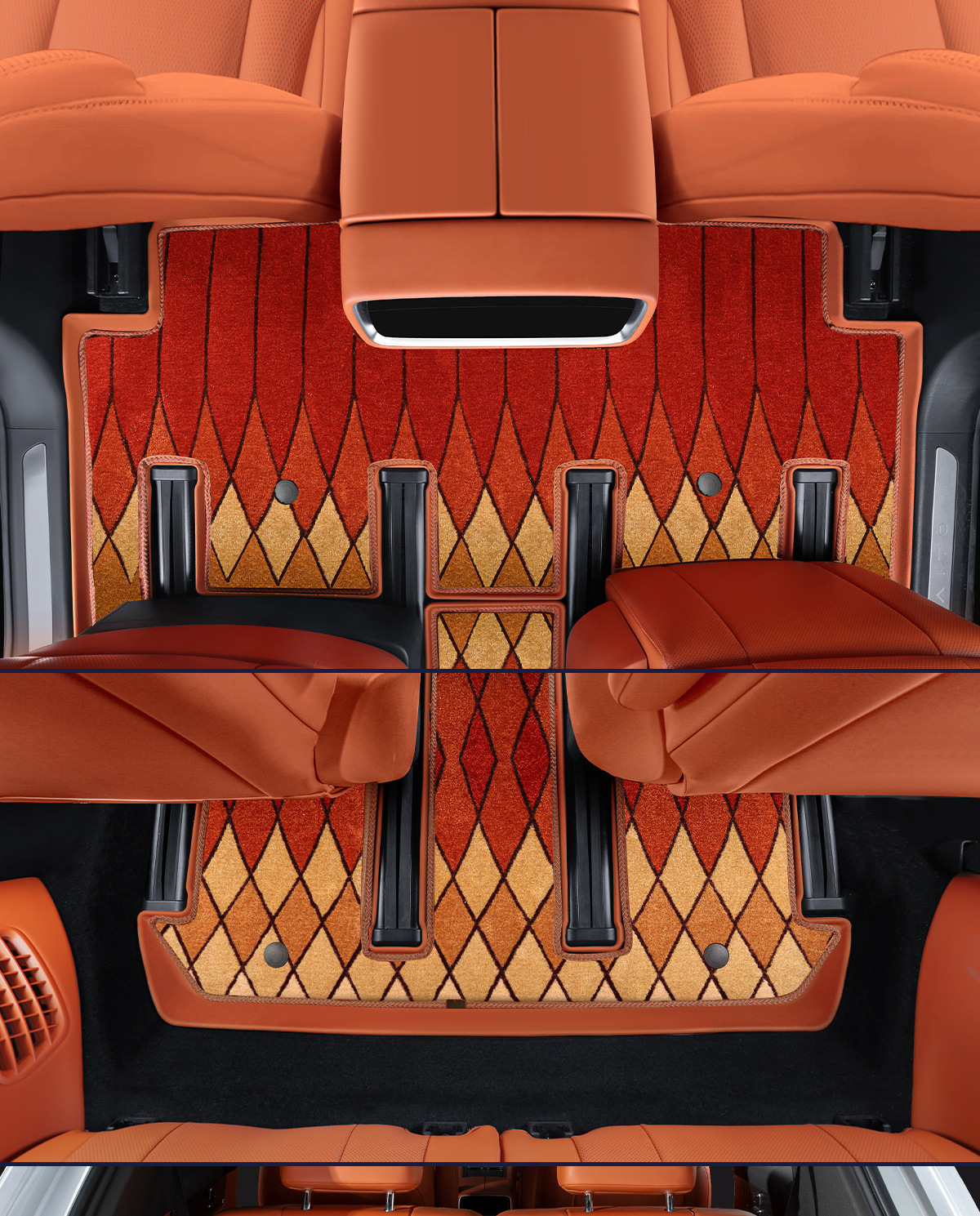 Car floor mats for AITO M9, TPE, double layer
