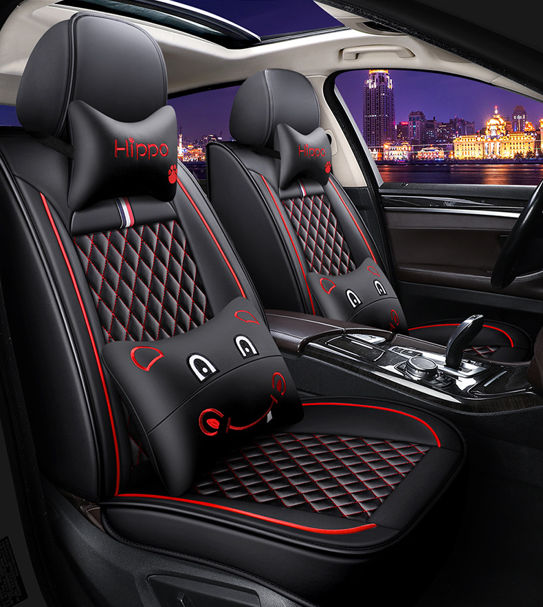 Cross-border foreign trade car seat cushion wear-resistant leather surrounded by four seasons universal seat cover source factory foreign trade wholesale